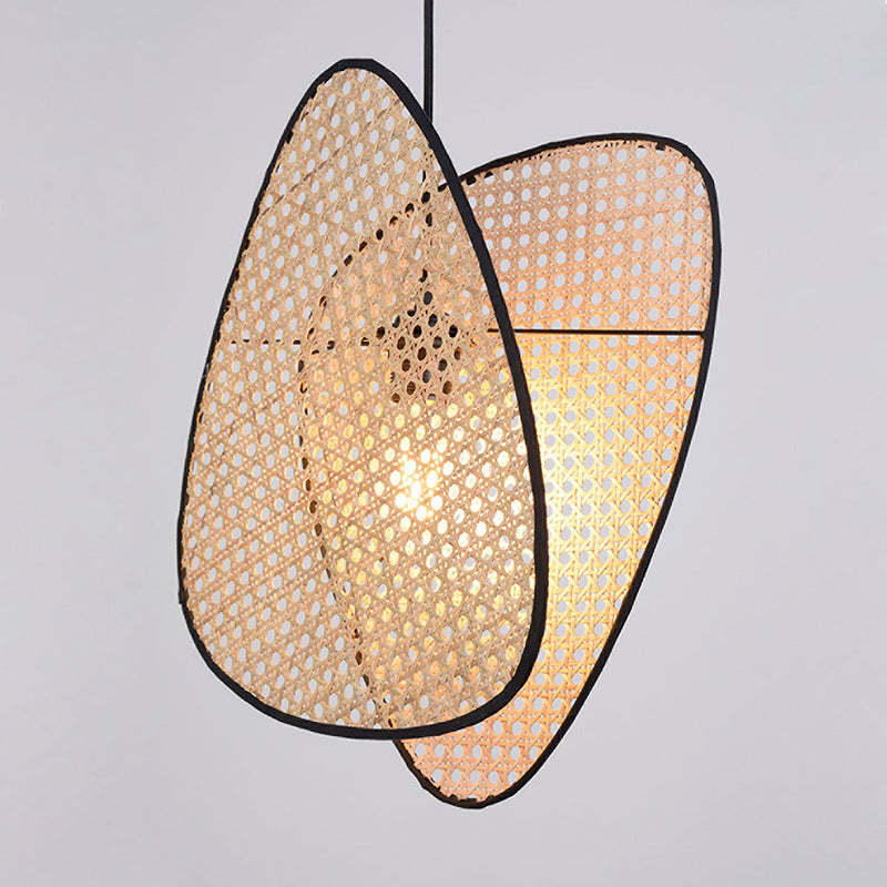 Creative Rattan Hanging Light Retro Pendant Lamp Shade -Homdiy