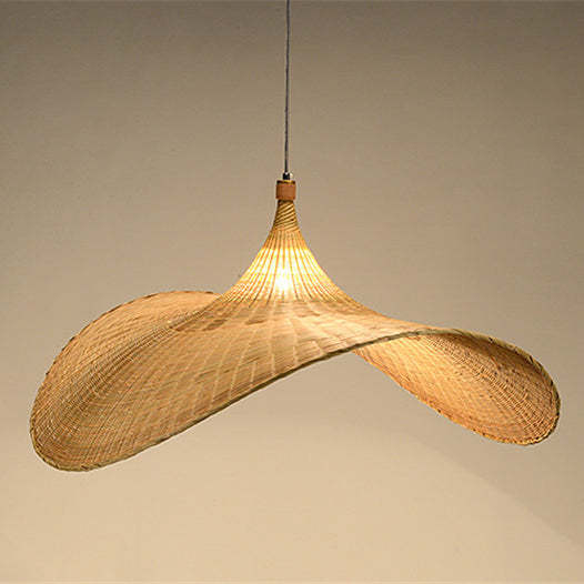 Straw Hat Small Bamboo Pendant Light -Homdiy