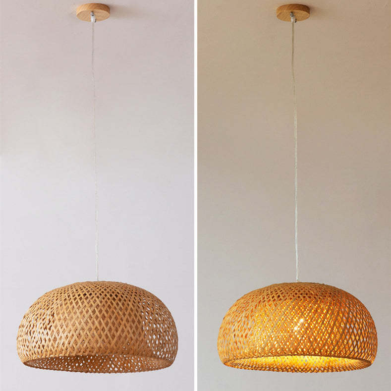 Hand-woven Bamboo Art Pendant Light -Homdiy