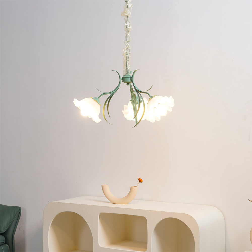 Pastoral Style Lily of the Valley Flower Chandelier -Homdiy