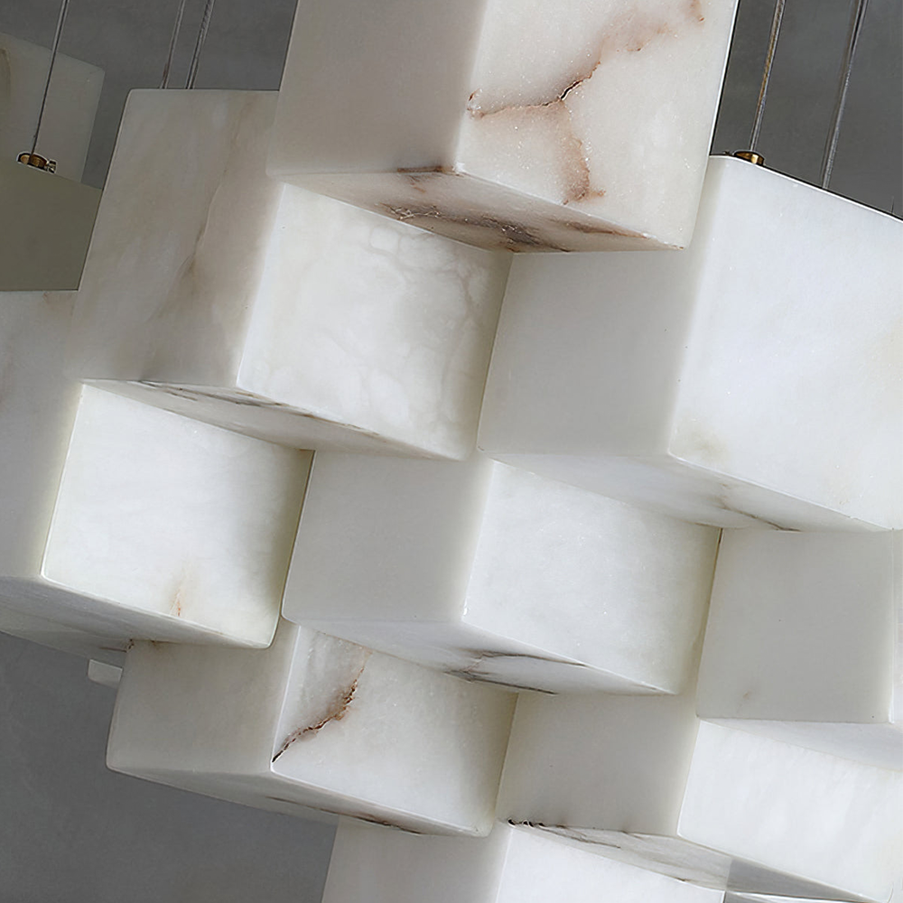 Multiple Boxes Artistic Geometric Shape Modern Elegant Hanging Light Fixture -Homdiy