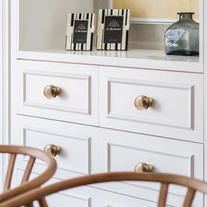 Champagne Bronze and Crystal Cupboard Knobs