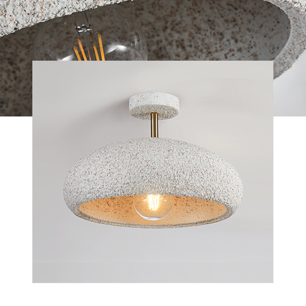 Homdiy Ceiling Light Wabi-sabi Ceiling Light Nordic Semi Surface Mount Ceiling Light Modern Stone Style Nordic – Homdiyhardware Homdiy Ceiling Light Wabi-sabi Ceiling Light Nordic Semi Surface Mount Ceiling Light Modern Stone Style Nordic – Homdiyhardware