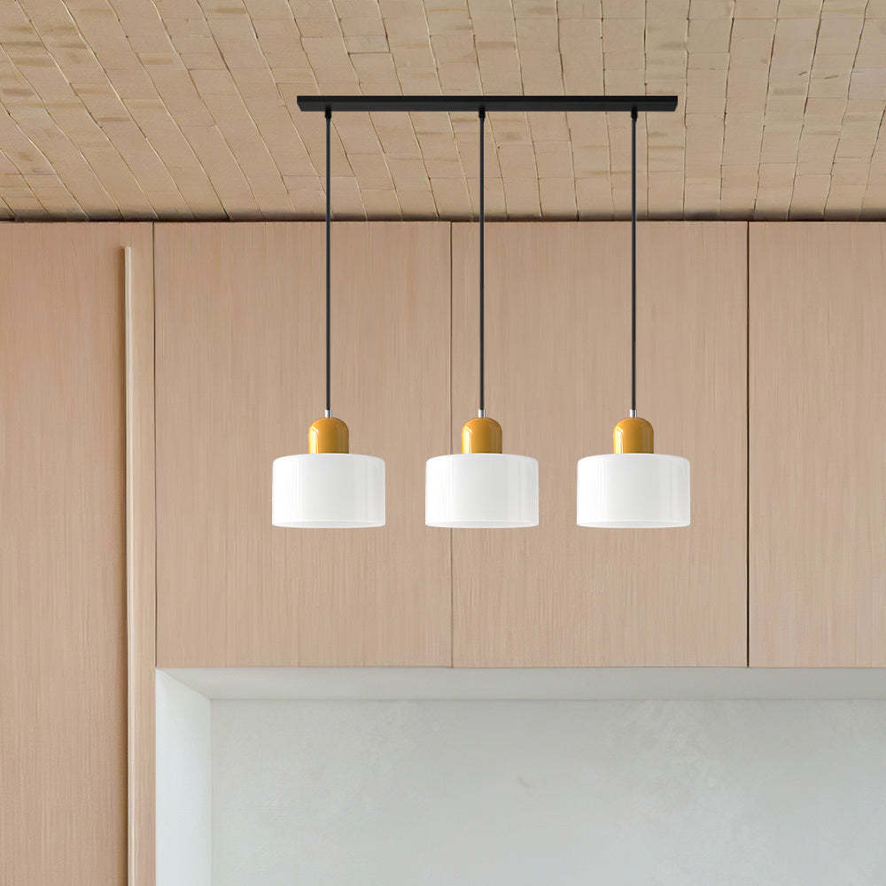 Contemporary 3-Heads Glass Pendant Light For Kitchen