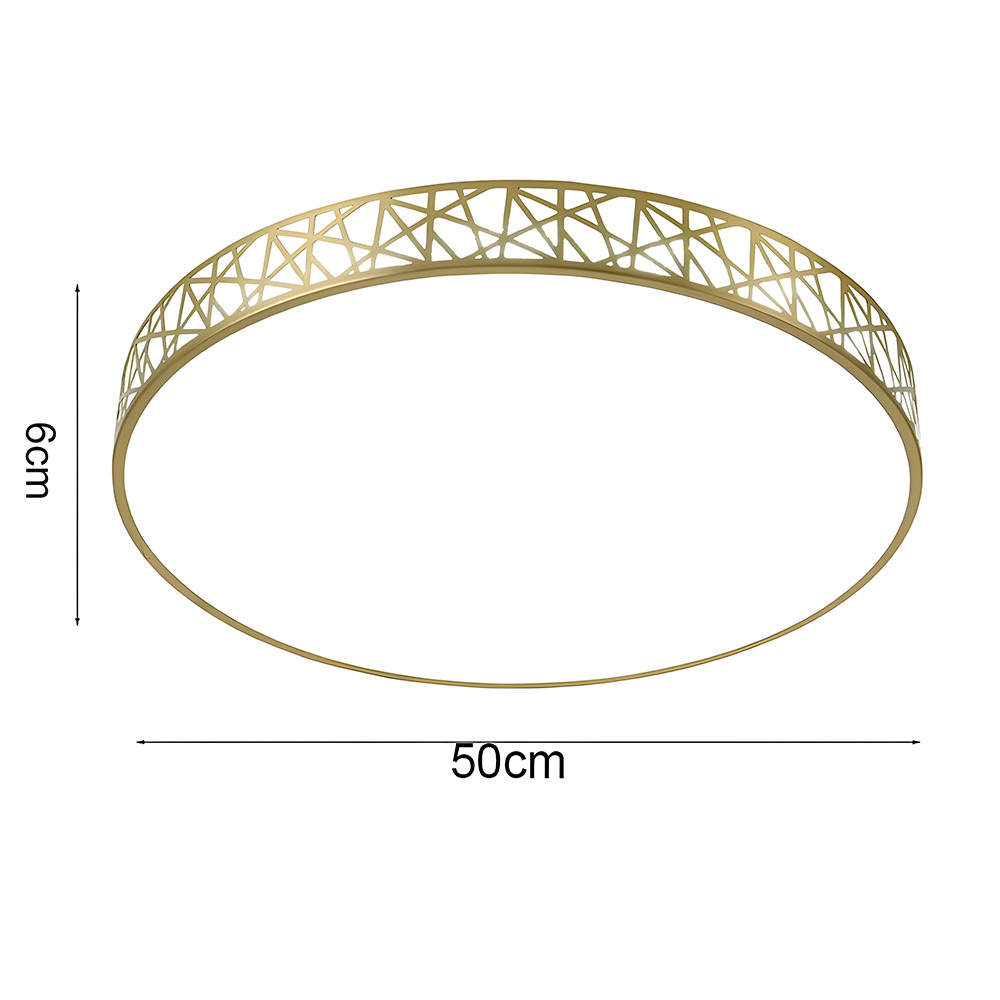 Simple Decor Brass Living Room Flush Mount Lighting Fixture-10