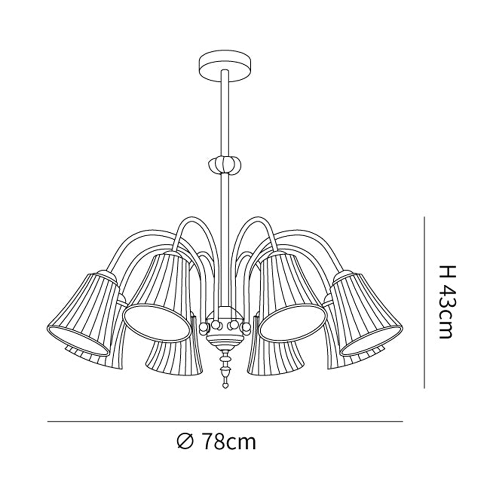 Medieval Ceramic Trumpet Chandelier -Homdiy