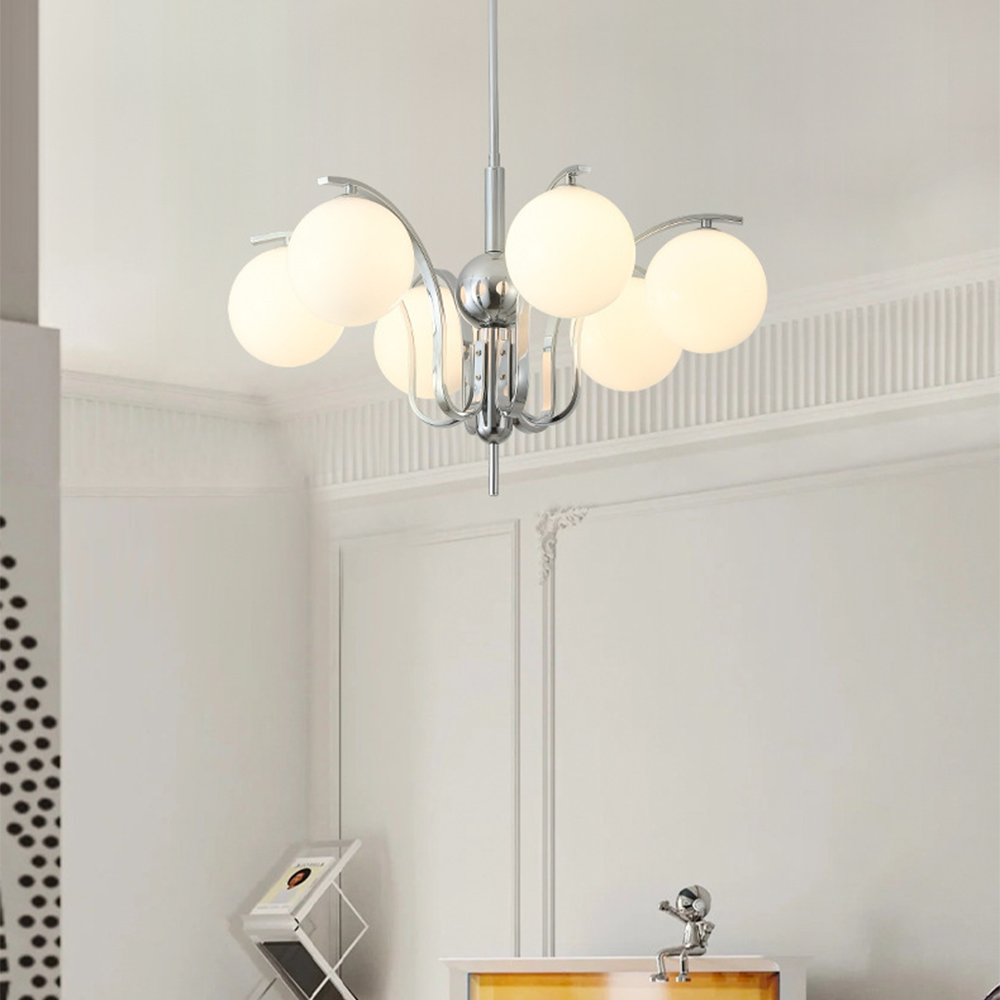 Vintage Bauhaus Glass Chandelier -Homdiy