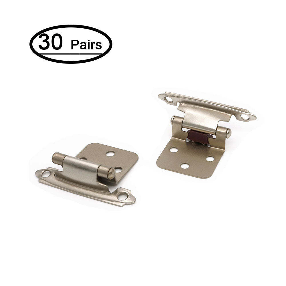 Self Closing Cupboard Door Hinges,Face Mount 30 Pairs(30SNB) -Homdiy
