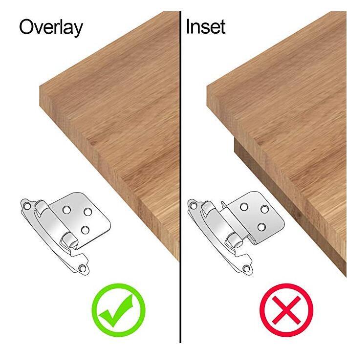 cabinet hinges surface mount for kitchen cabinets (25 Pairs), 30SNB -Homdiy