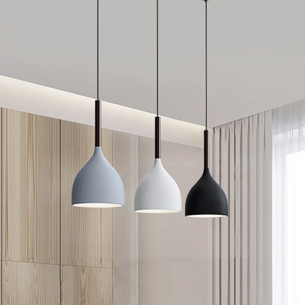 Nordic Wrought Iron Baking Paint Pendant Light -Homdiy