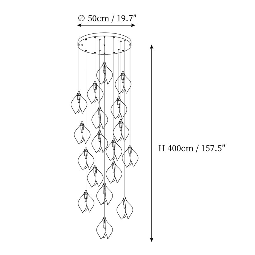 Multi-heads Stylised Bloom Buds Pendant Light -Homdiy