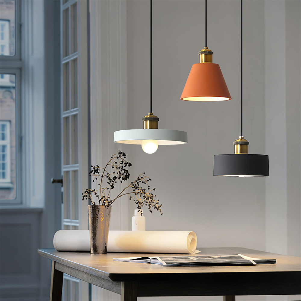 Colorful Resin Geometric Pendant Lamp -Homdiy