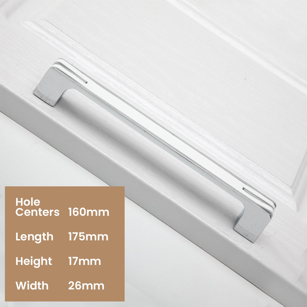 Modern Unique Black Chrome Kitchen Cabinet Handles
