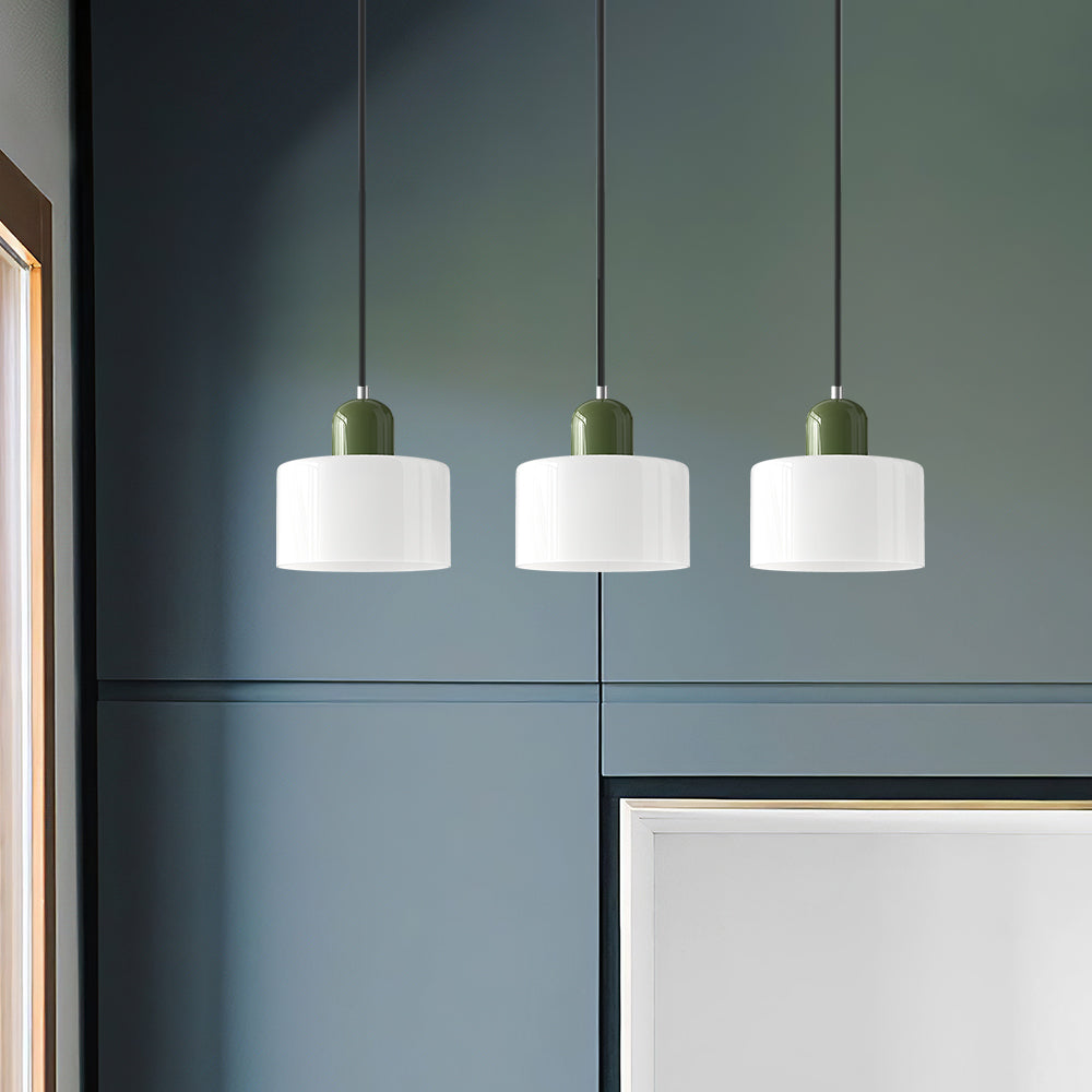 Contemporary 3-Heads Glass Pendant Light For Kitchen