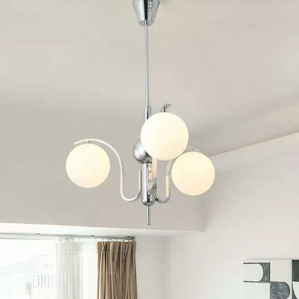 Vintage Bauhaus Glass Chandelier -Homdiy