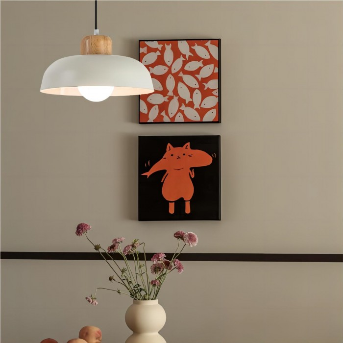 Scandinavian Round Colorful Aluminium Pendant Lamp -Homdiy