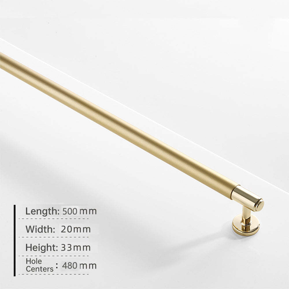 Two-Color Splicing Aluminum Alloy Gold Kitchen Cabinet Handles -Homdiy