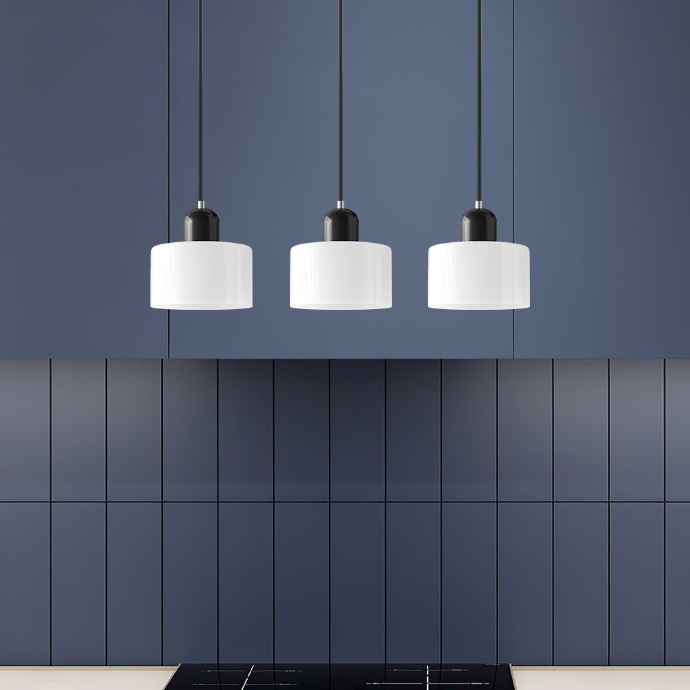 Contemporary 3-Heads Glass Pendant Light For Kitchen