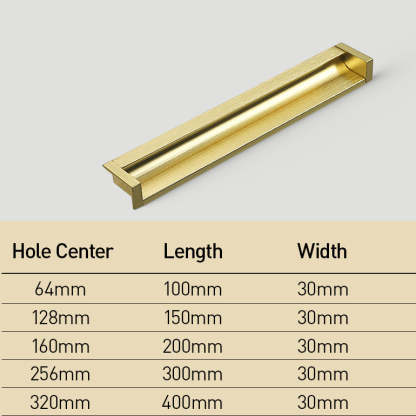 Contemporary Aluminum Alloy Finger Edge Pulls