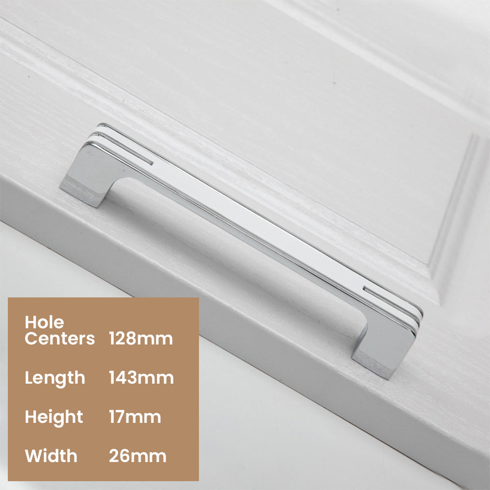 Modern Unique Black Chrome Kitchen Cabinet Handles