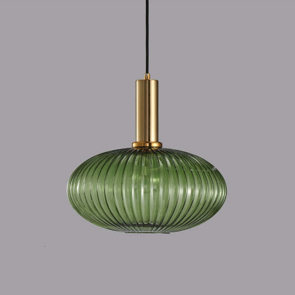 Retro Lantern Shape Stained Glass Pendant Light -Homdiy