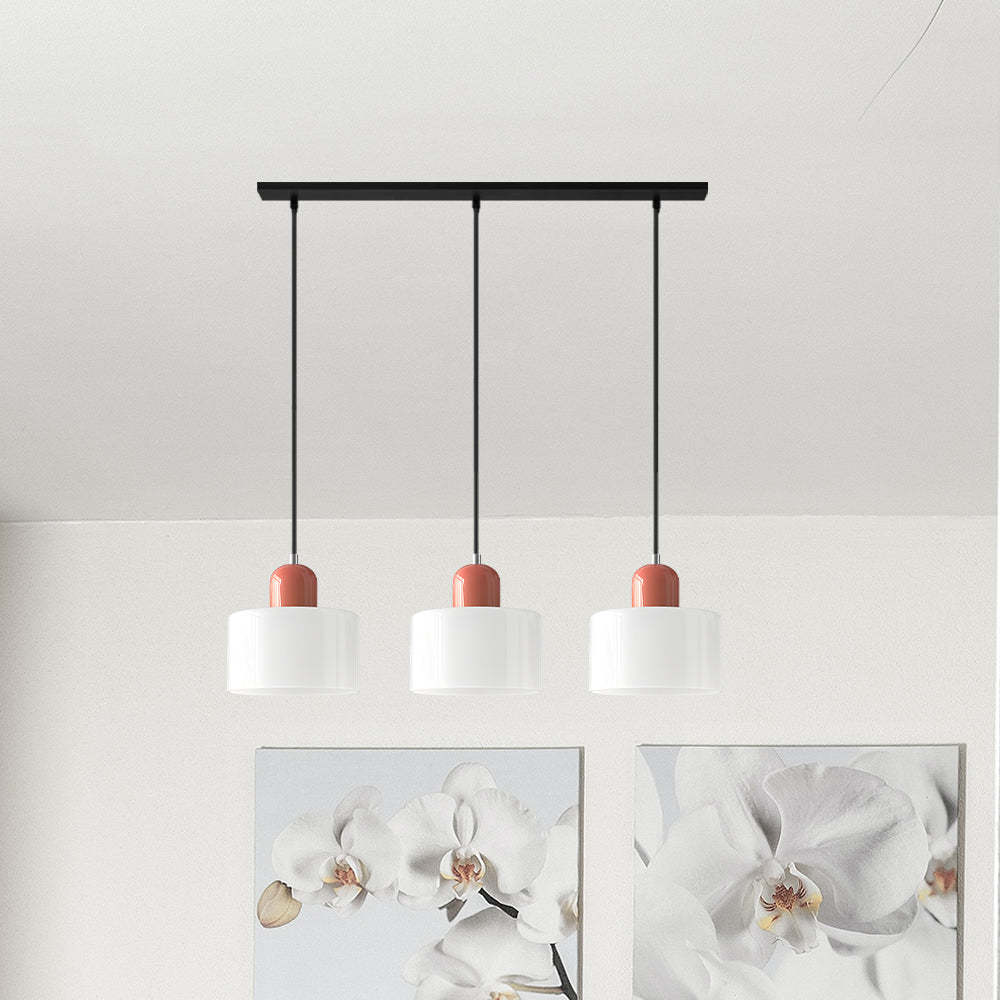 Contemporary 3-Heads Glass Pendant Light For Kitchen