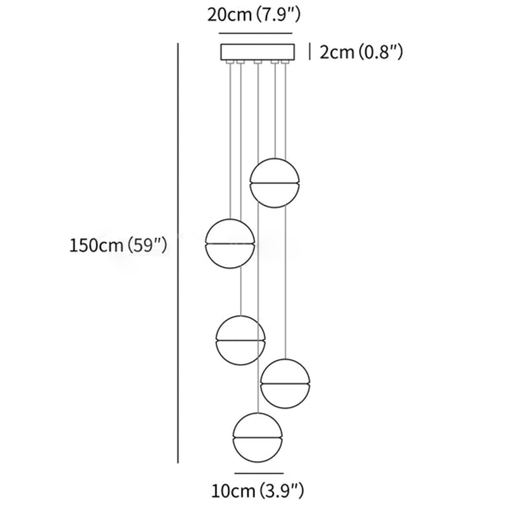 Round & Square Crystal Pendant Lamp Stairway Lamp -Homdiy