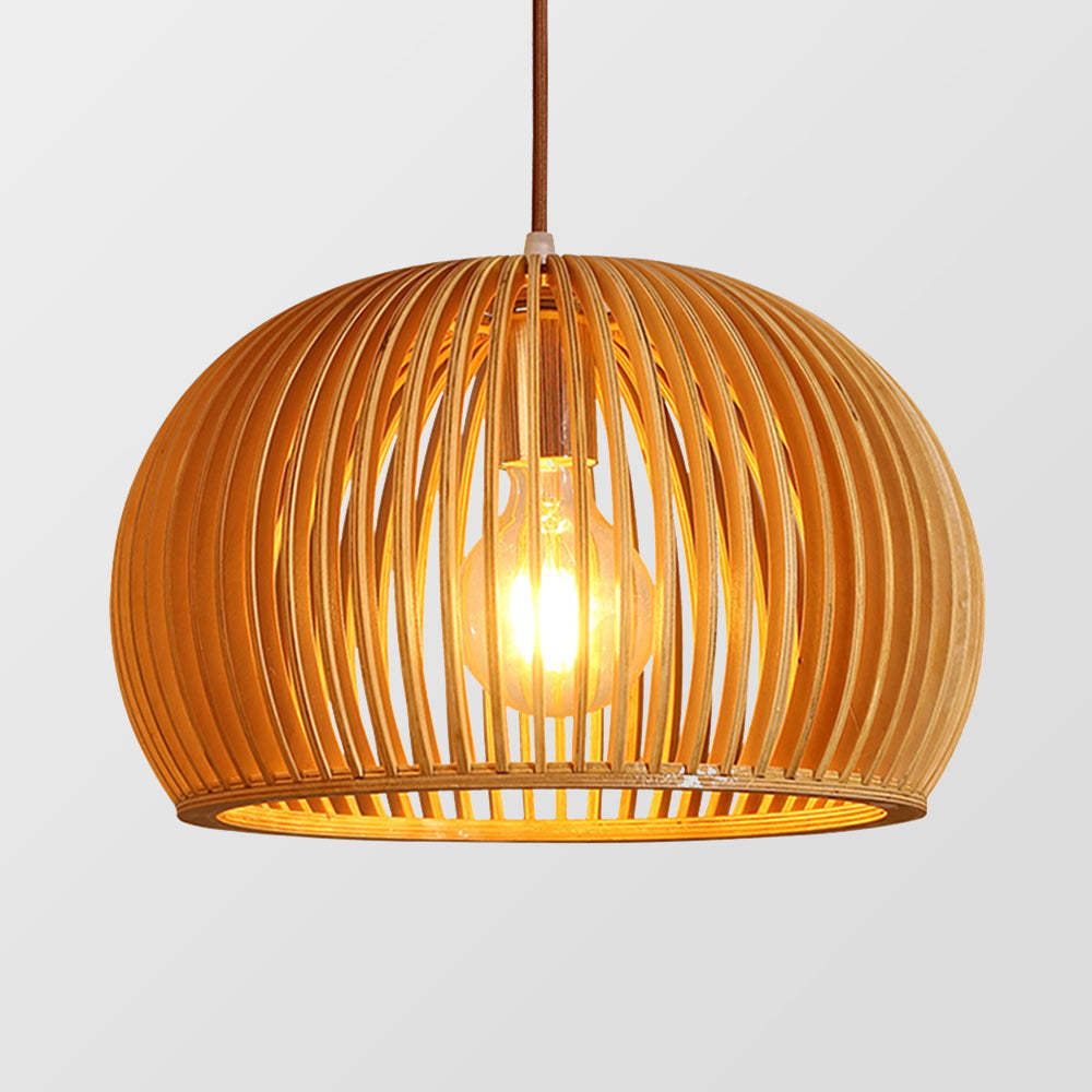 Rattan Pumpinkin Shape Creative Designer Pendant Light -Homdiy