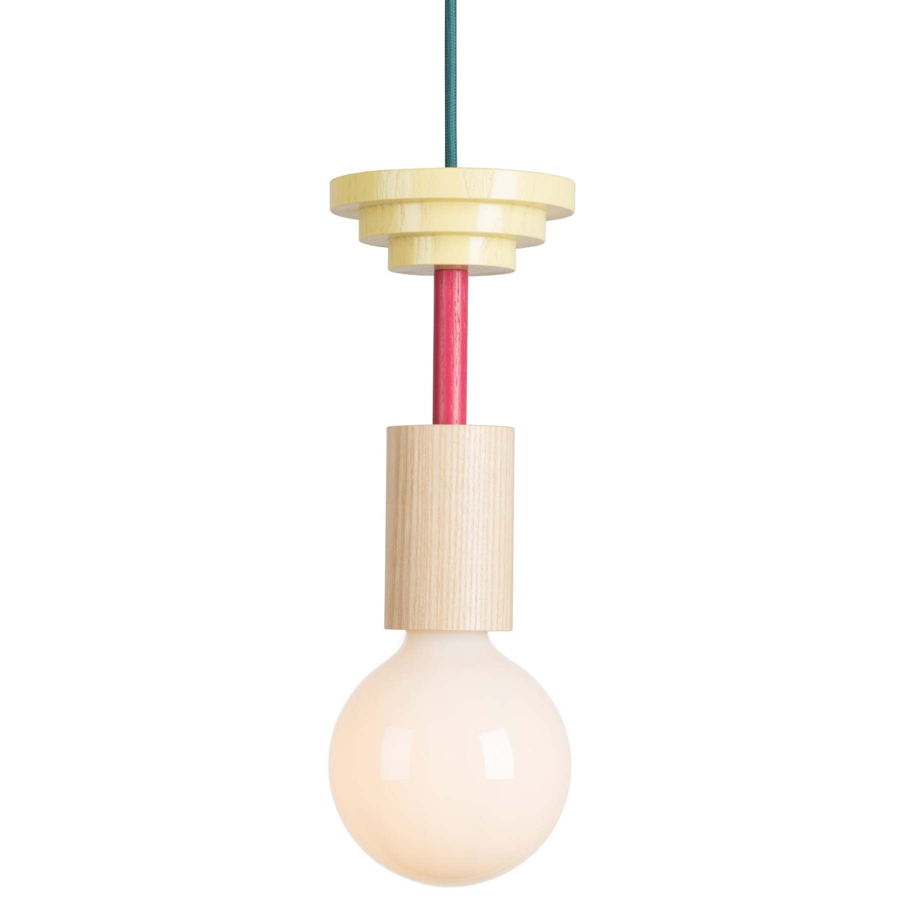 Design Colored Wood Blocks Pendant Light -Homdiy