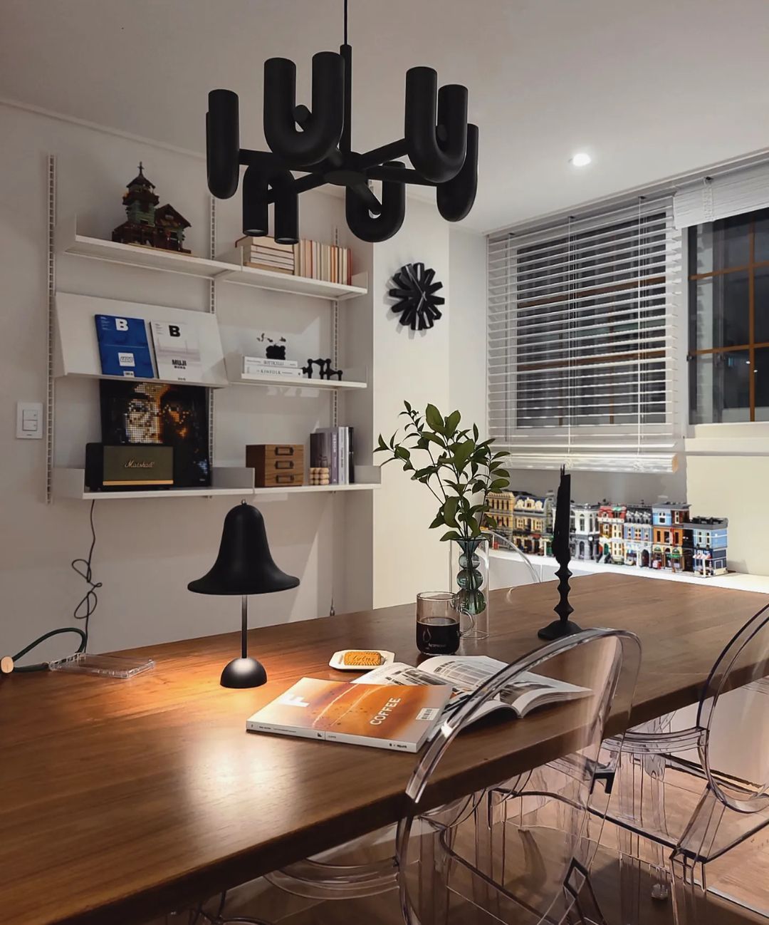 Contemporary Minimalist Pipe Shaped Chandelier