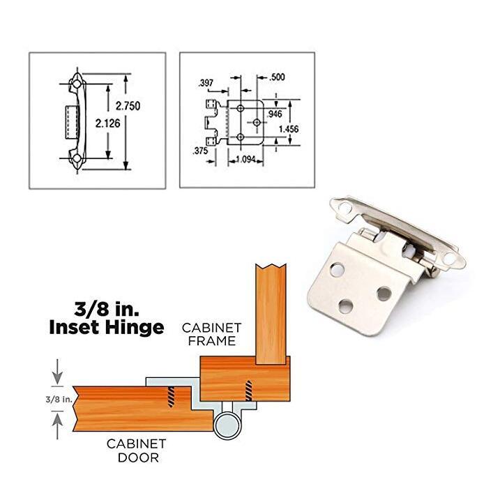 Decorative Cabinet Door Hinges Self Closing (38SNB) -Homdiy