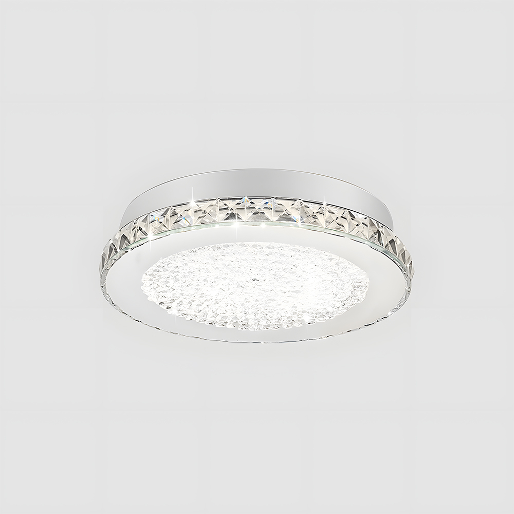 Vintage Silver Flush Mount Crystal Hallway Ceiling Lights-13