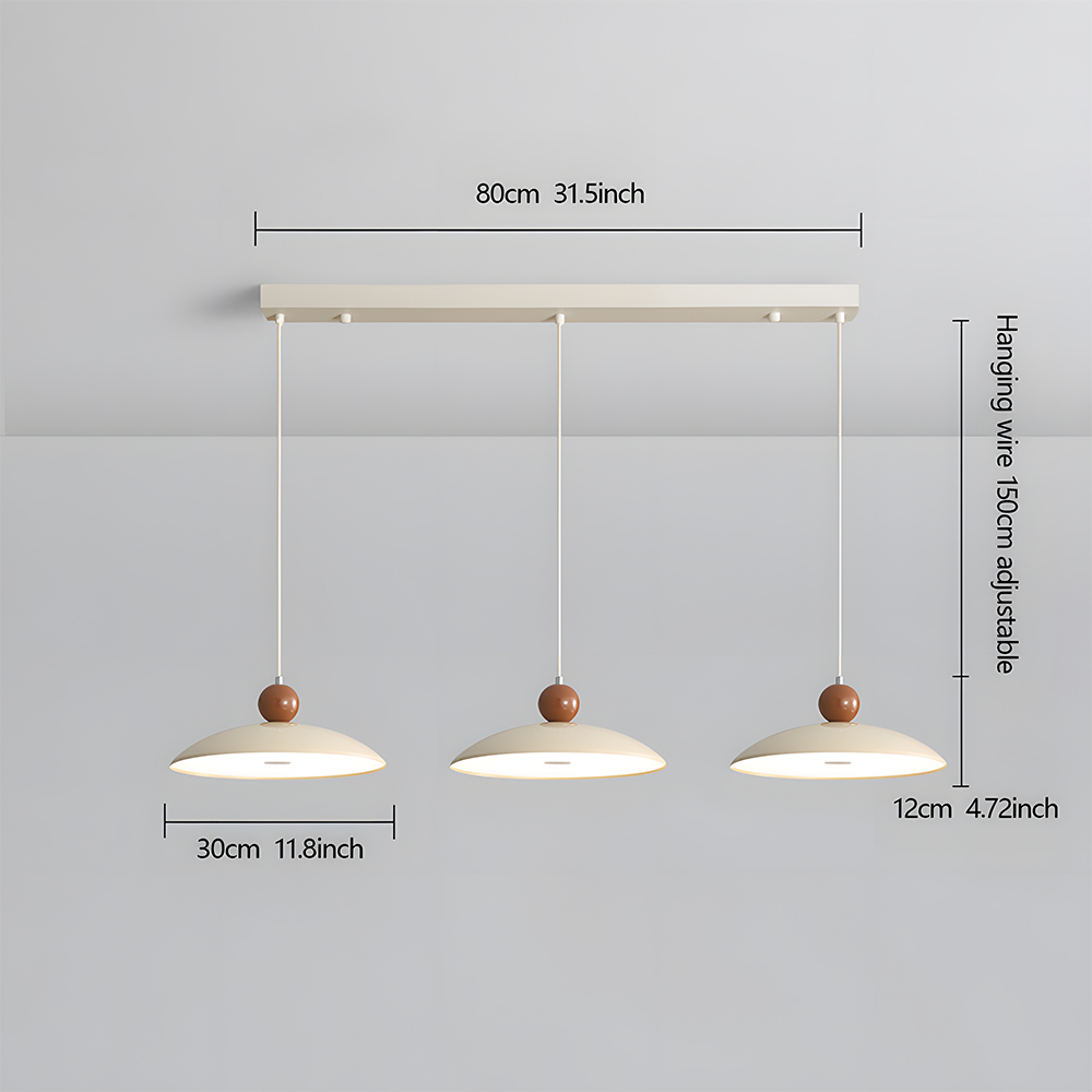 Scandi-Style Cream Minimalist Acrylic Pendant Light