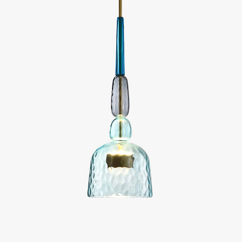 Vintage Colored Glass Pendant Light -Homdiy