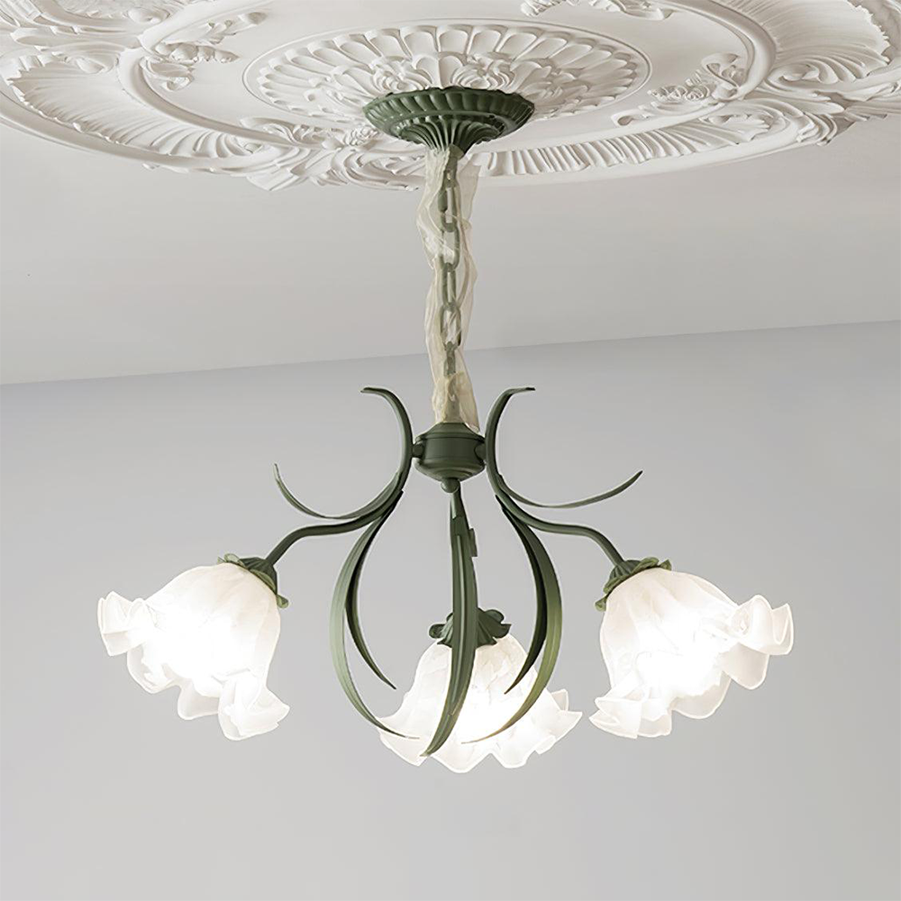 Pastoral Style Lily of the Valley Flower Chandelier -Homdiy