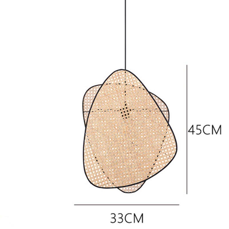 Creative Rattan Hanging Light Retro Pendant Lamp Shade -Homdiy