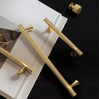 Shiny Modern Zinc Alloy Titanium Gold Black Door Handles