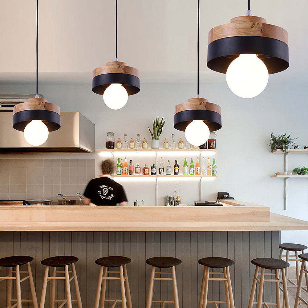 Medieval Solid Wood Pendant Hanging Light -Homdiy