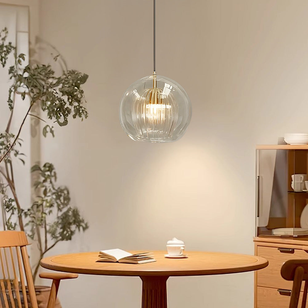 Nordic Modern Glass Spherical Bedroom Pendant Lights