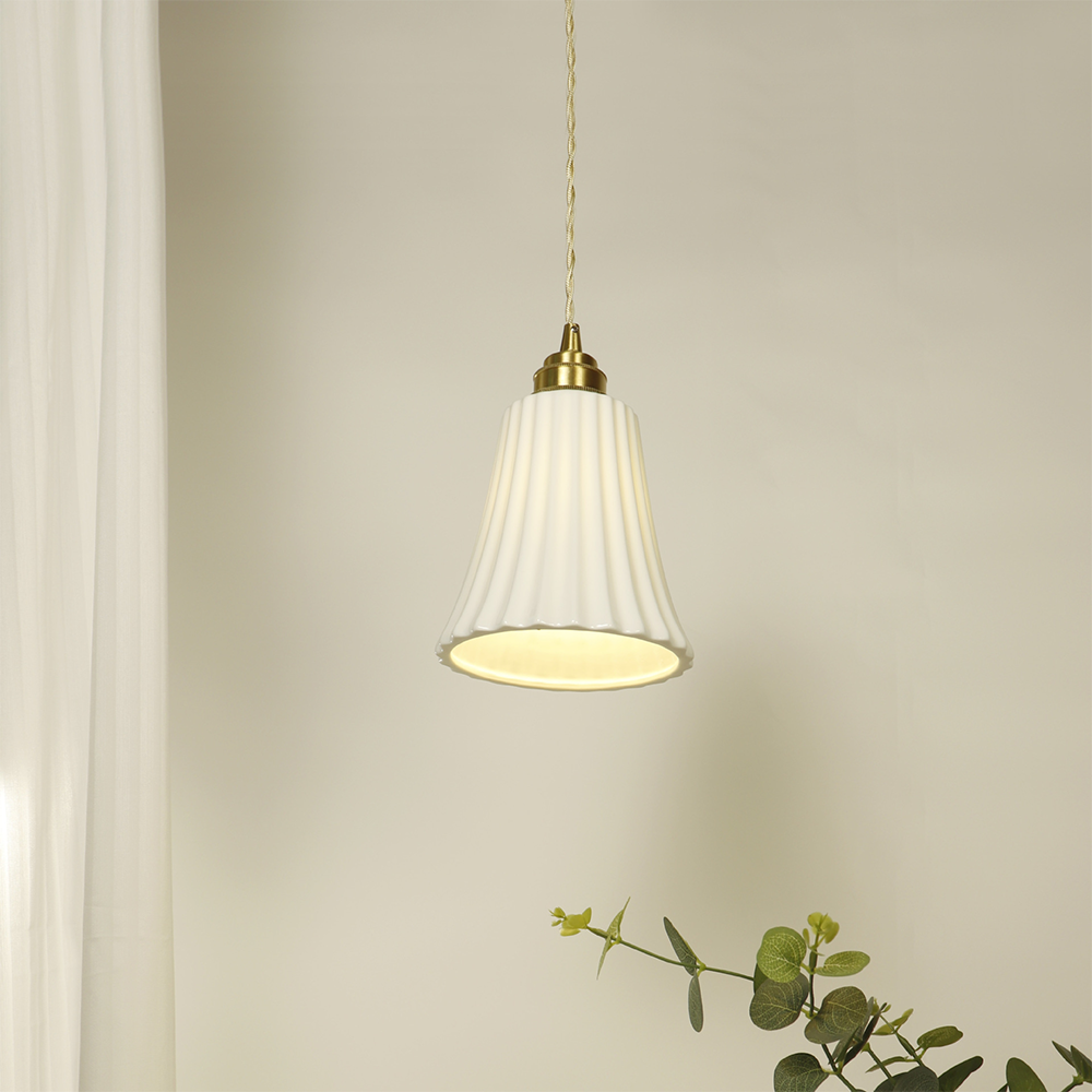 Modern Trumpet Ceramic Pendant Light -Homdiy
