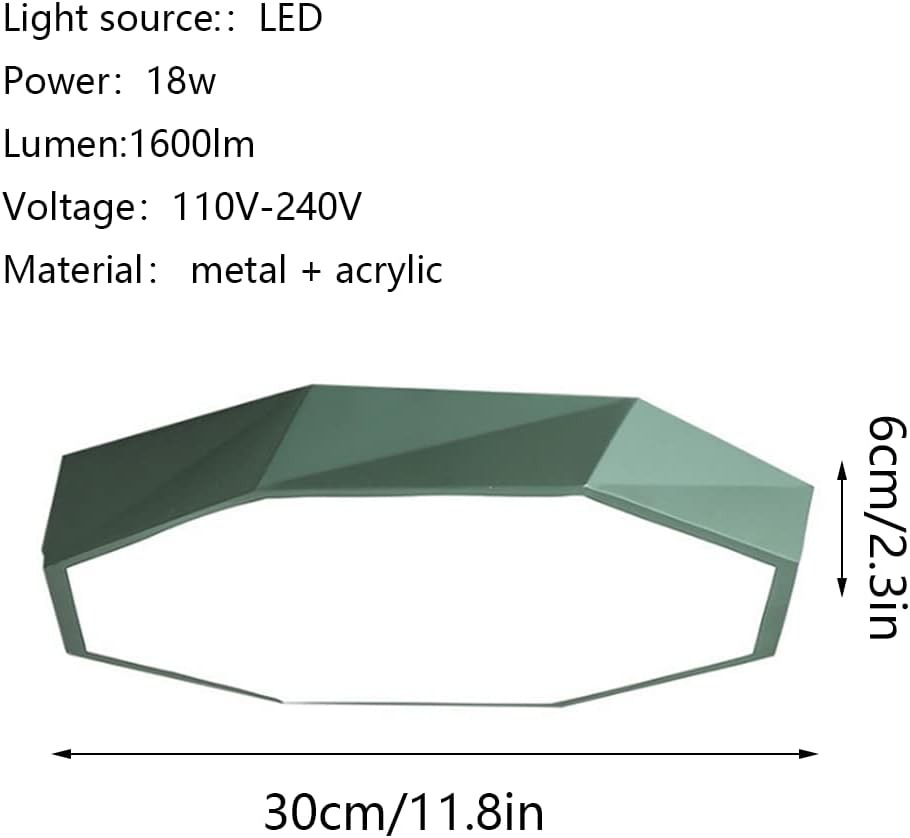 Nordic Geometric Colorful LED Flush Mount Light