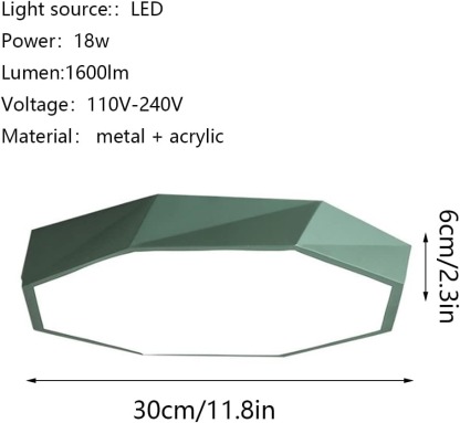 Nordic Geometric Colorful LED Flush Mount Light