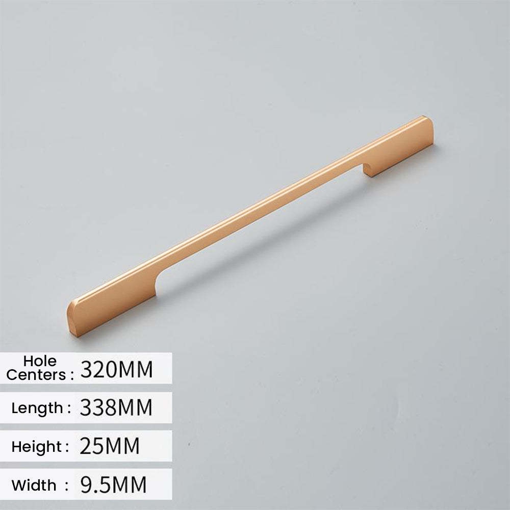 Solid Aluminum Alloy Modern Black Long Cabinet and Drawer Handles