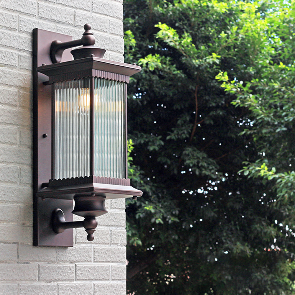 Retro Rectangular Outdoor Wall Light -Homdiy