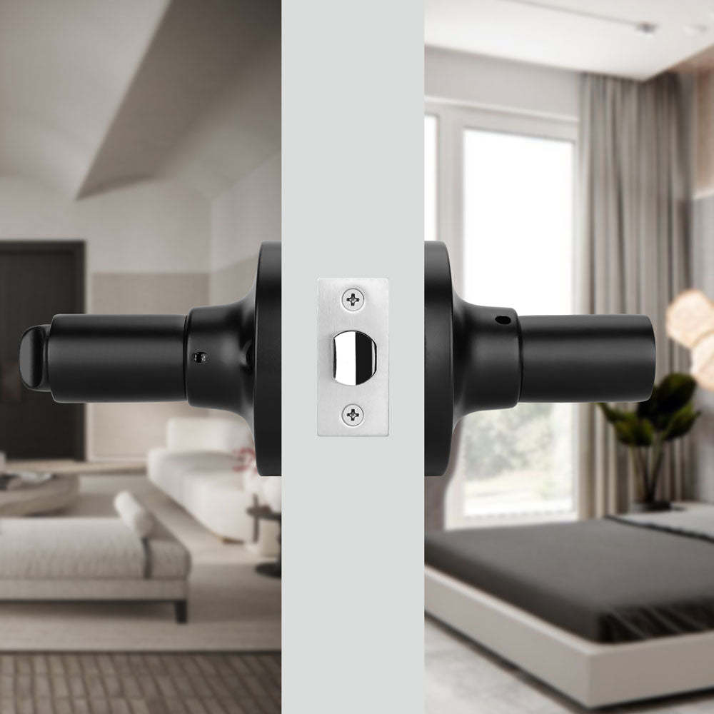 Privacy Door Lever Locking Door Handle Set for Bedroom & Bathroom Doors -Homdiy