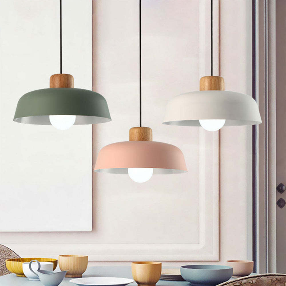 Scandinavian Round Colorful Aluminium Pendant Lamp -Homdiy