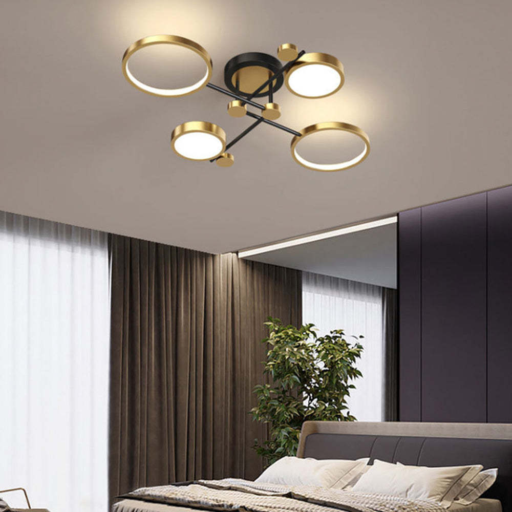 Gleamlamp Ceiling Light Modern Luxurious Metal LED Living Room Ceiling Lights
