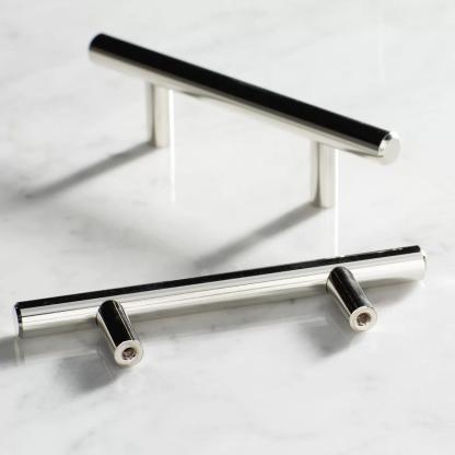 Brushed Nickel Modern Stainless Steel Cabinet Handles T Bar Drawer Pulls -Homdiy