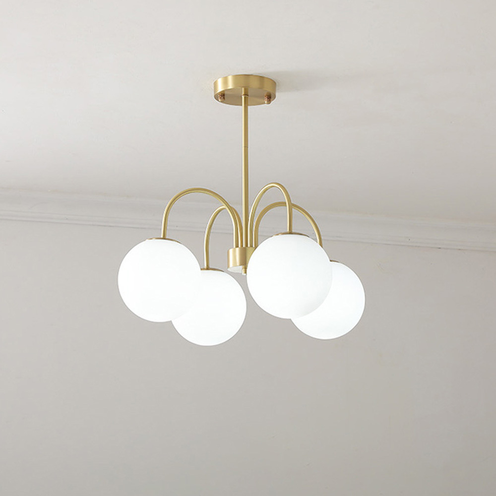 Bubb White Glass Marshmallow Chandelier