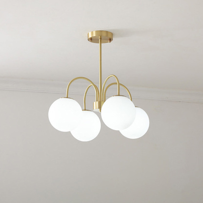 Bubb White Glass Marshmallow Chandelier